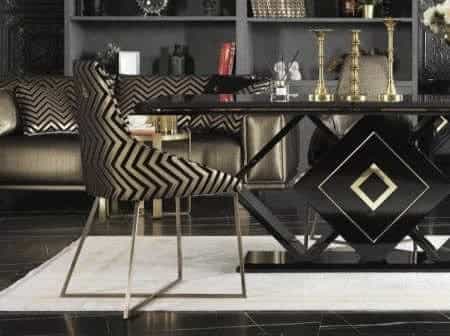 LuxeLife sandalye Versace Siyah Sandalye