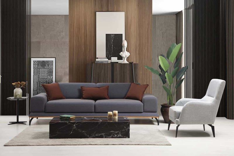 Mulina Home kanepe Fırtına Keten Üçlü Koltuk