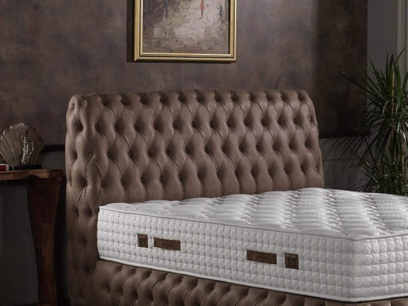 Uyku Dünyası Başlık 90x190 Elegant Başlık - Gold Kahve
