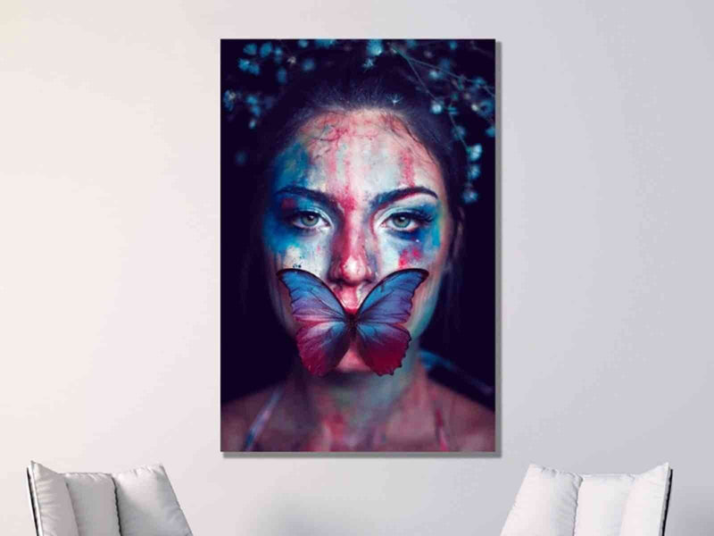 Yeni Stil Sanat Kanvas Tablo 50x70cm Pinky - Simli Ve Yağlı Boya Efektli Kanvas Tablo