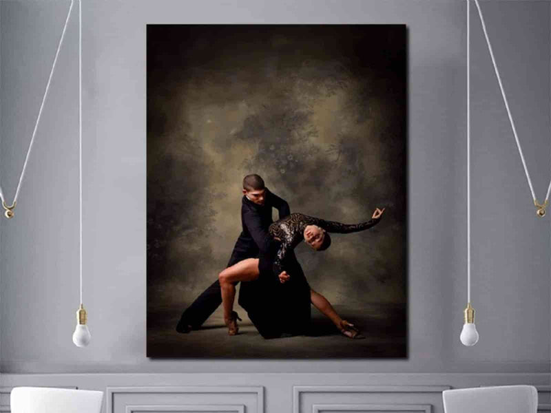 Yeni Stil Sanat Kanvas Tablo 50x70cm Tango 1 Yağlı Boya Efektli Kanvas Tablo